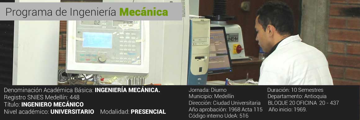 Pregrado en Ingeniería Mecánica